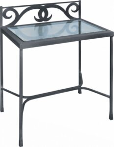 IRON - ART Noční stolek IRON-ART CARTAGENA se sklem barva kovu: rustikální hnědá