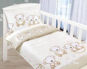 veratex Dětské povlečení bavlna Agáta Medvídek béžový 90×135, 45×60 cm